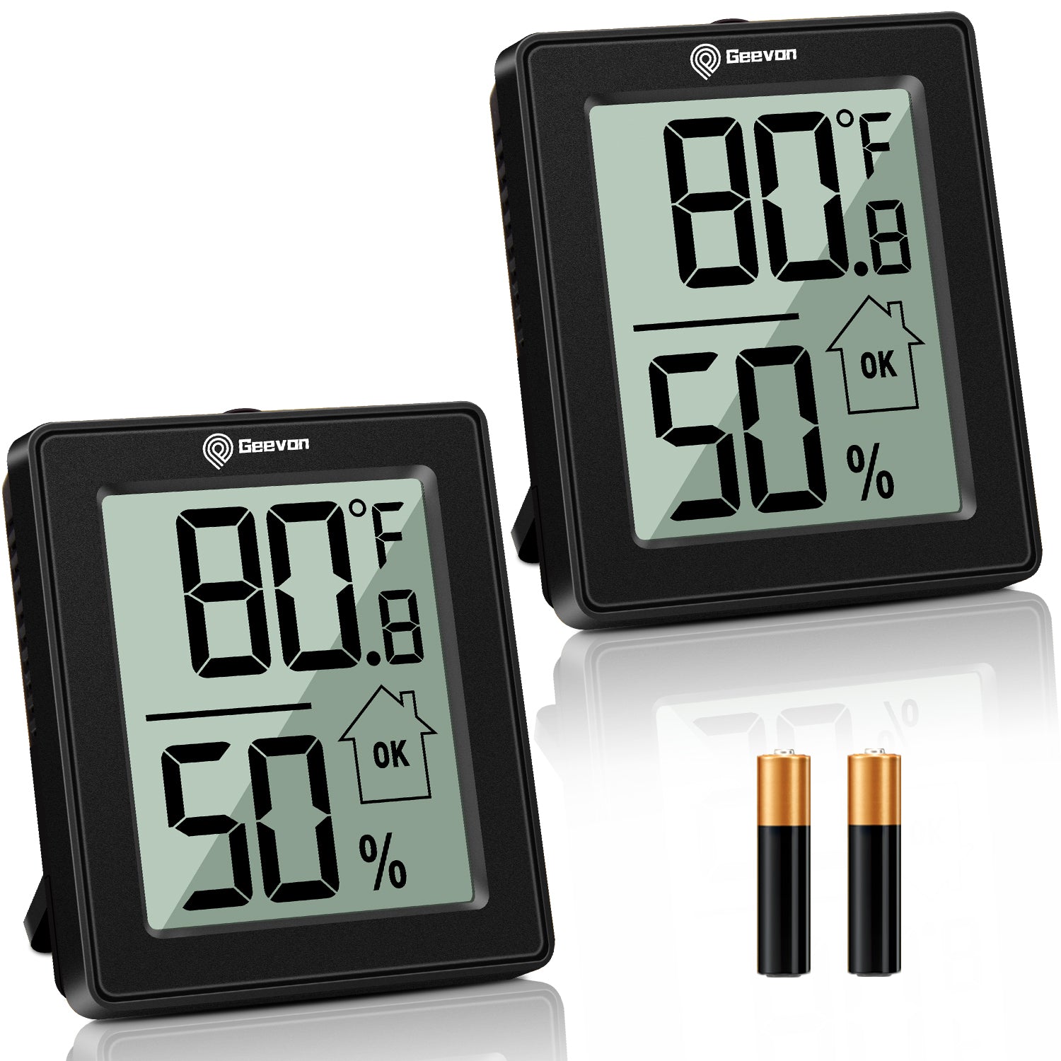 Digital Indoor Thermometer and Humidity Meter, Battery Operated, Tabletop  Design