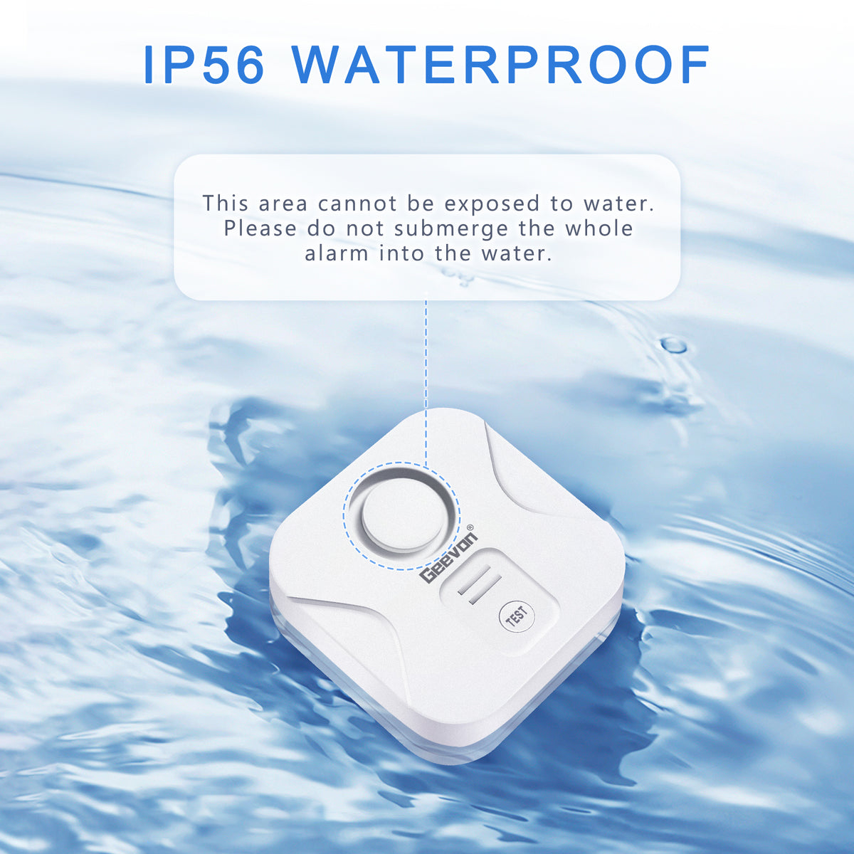 Geevon 3 Pack Water Leak Detectors for Home, 100dB Loud Water Sensor Alarm Leak Detectors with Drip Alert for Kitchen, Basements, Laundry Rooms, IP56 Waterproof(Battery Included)
